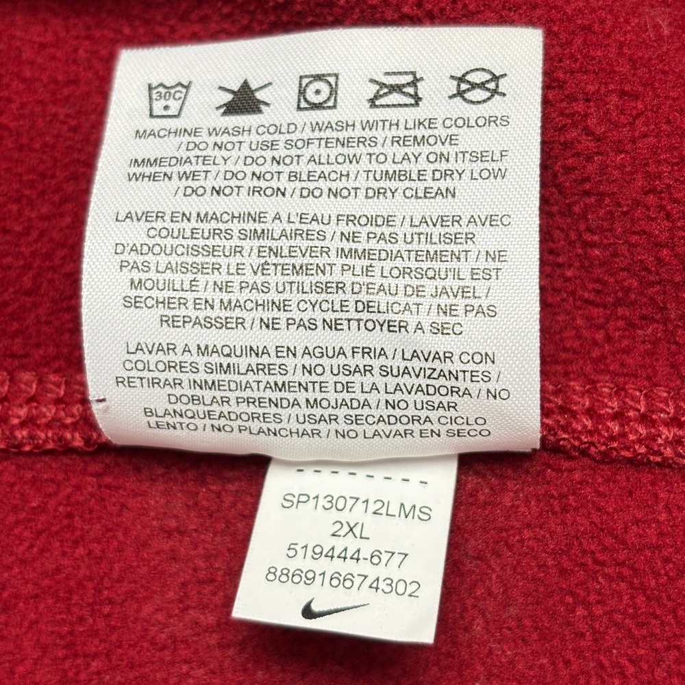 Nike Therma-FIT Full Zip Hoodie Maroon Geometric Pattern Mens XXL Athletic - Picture 6 of 14